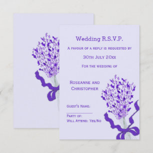 Blush Lavender Wedding RSVP Card
