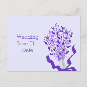 Blush Lavender Wedding Save The Date Announcement Postcard