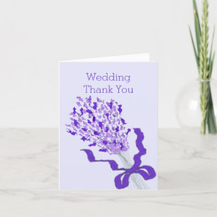 Blush Lavender Wedding Thank You Card
