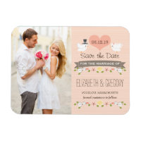 Blush Love Birds Dove Save the Date