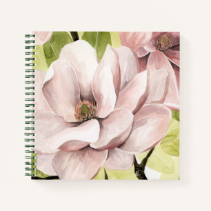 Blush Magnolia Flowers Notebook