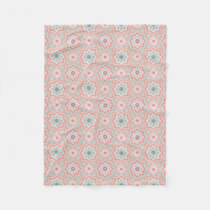 Blush Majesty – Andalusian Moroccan Elegance Fleece Blanket