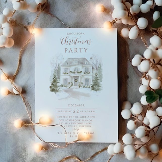 Blush Manor Christmas Invitation (Creator Uploaded)