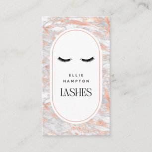 Blush Marble Arch Lashes Beauty Customisable Business Card