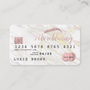 Blush + Marble Credit Card Microblading