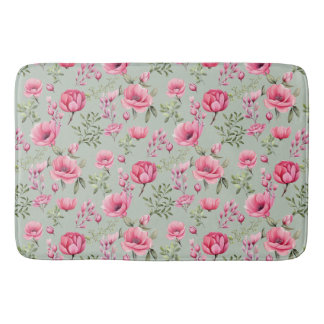 Blush Meadow-Petals in Bloom Bath Mat