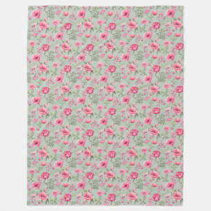 Blush Meadow-Petals in Bloom Fleece Blanket