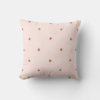 Blush Minimal Mushroom Geometric Nursery Pillow