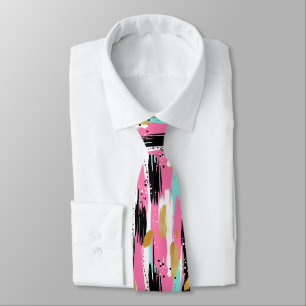 Blush Mint Gold Luxury Abstract Tie