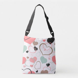 Blush Mint Hearts Crossbody Bag