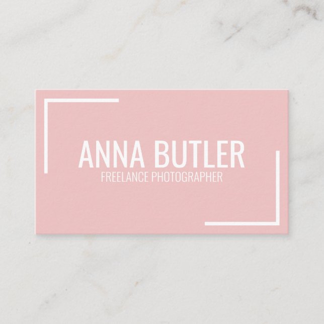 Blush Modern Simple Minimalist Professional Plain Business Card (Front)