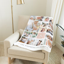 Blush Monogram Photo Collage