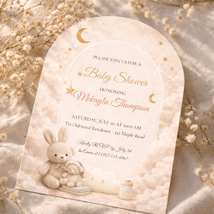 Blush Moon Bunny Invitation