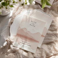 Blush Mountain Range Save The Date