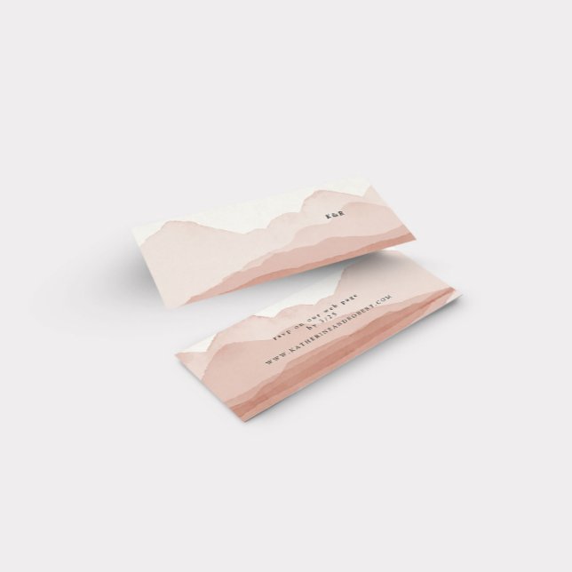 Blush Mountain Range Wedding Website Card (Creator Uploaded)