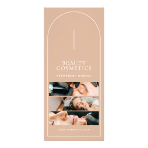 Blush Multi Photo Arch Beauty Business Price List Rack Card