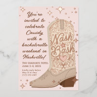 Blush Nash Bash Cowgirl Boot Bachelorette Party