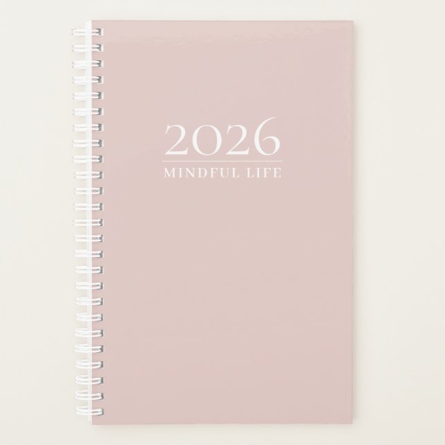 Blush Nude 2026 Planner | Custom Title & Initials (Front)