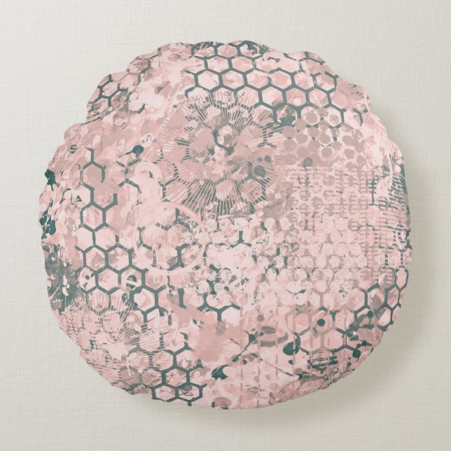 Blush Odyssey Round Cushion (Front)