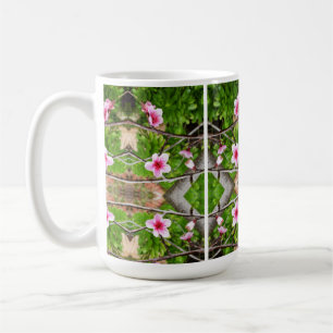 Blush of Spring: Abstract Pink Blossom Tree Coffee Mug
