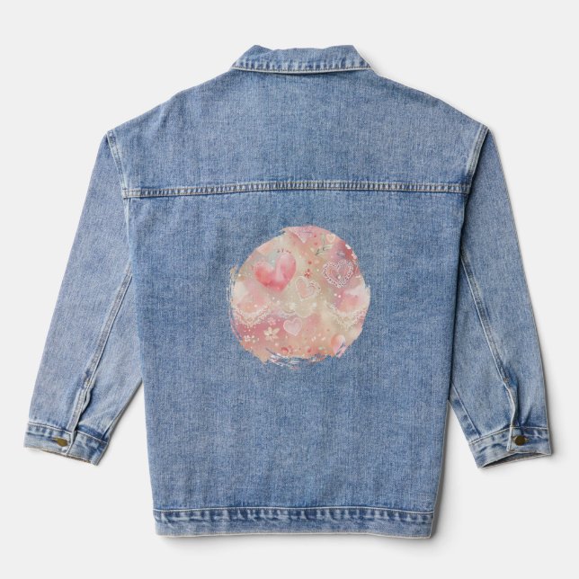 Blush of You Denim Jacket (Back)