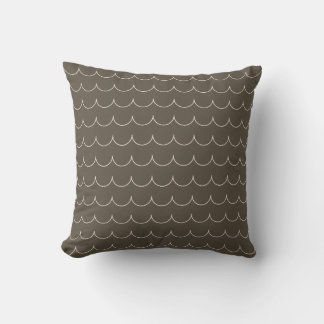 Blush & Olive Scallop Geometric Throw Pillow