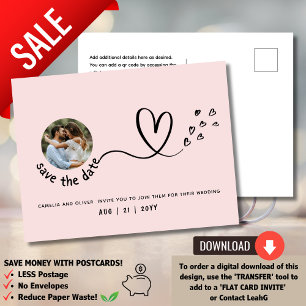 BLUSH   On a Budget? Opt for PHOTO Save the Dates  Postcard