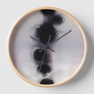 Blush Orbit Abstract Clock