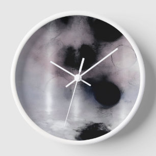 Blush Orbit Abstract Clock
