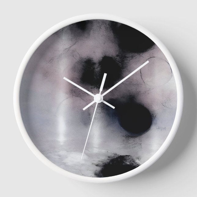 Blush Orbit Abstract Clock (Front)
