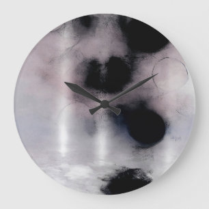 Blush Orbit Abstract Large Clock