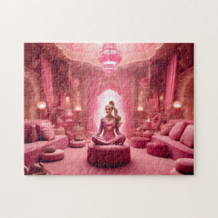 Blush Palace of the Pink Genie Meditation Jigsaw Puzzle