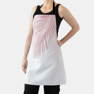 Blush Palm Leaves Finesse 2 #tropical #art Apron