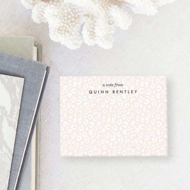 Blush | Pastel Leopard Print Personalised Post-it Notes (Creator Uploaded)