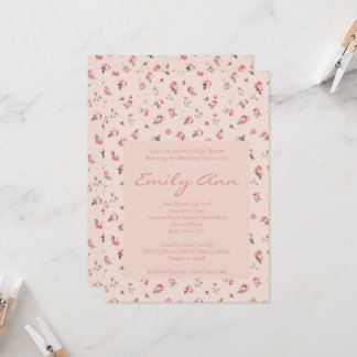 Blush & Peach Floral Bridal Shower Invitation
