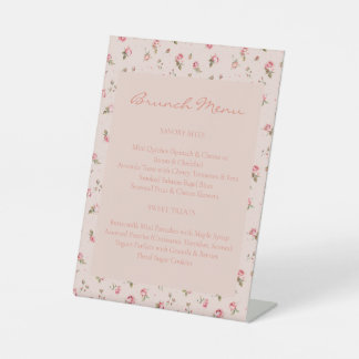 Blush & Peach Floral Bridal Shower Tabletop Sign