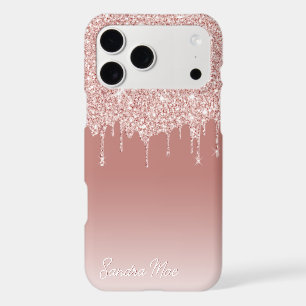 Blush Peach Pink Rose Gold Glitter Art Pattern
