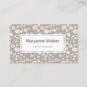 Blush Peonies Business Card
