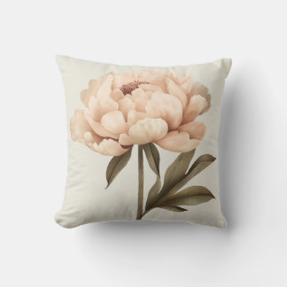 Blush Peony Elegance: Sophisticated Grace Cushion