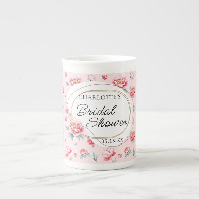Blush Peony Watercolor Speciality Mug (Front)