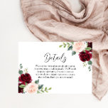 Blush Perfection: Watercolor Floral Wedding Enclosure Card<br><div class="desc">Blush Perfection: Watercolor Floral Wedding Details Enclosure Card

See matching collection below in Niche and Nest Store</div>