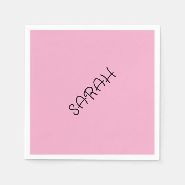 Blush Personalised Napkins (Front)