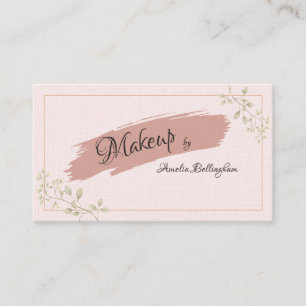 Blush Photo Logo Social Icon Luxury Makeup Artist Business Card