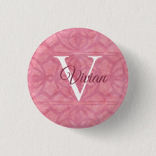 Blush Pink 3 Cm Round Badge (Front)