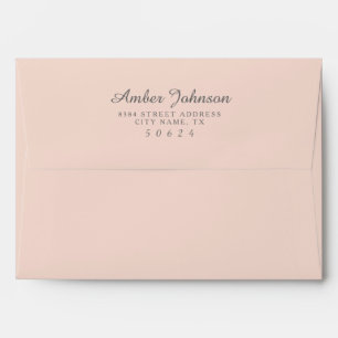 Blush Pink 5 x 7 Pre-Addressed Envelopes