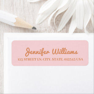 Blush Pink Address Label Return Address Label