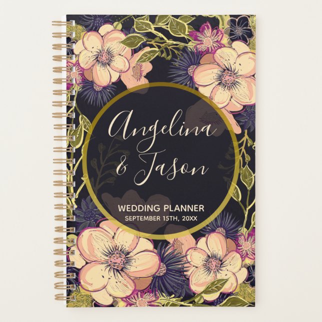 Blush Pink And Black Wedding Planner (Front)