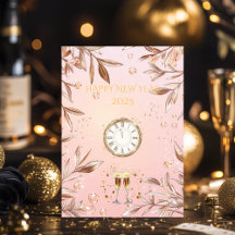 Blush Pink and Champagne Gold New Year Eve