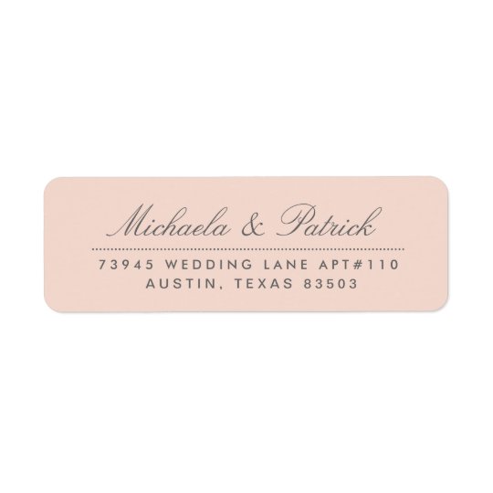 Blush Pink and Charcoal Grey Address Labels