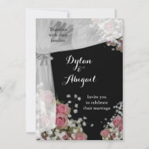 Blush Pink and Dusty Sage Green Wedding Invitation